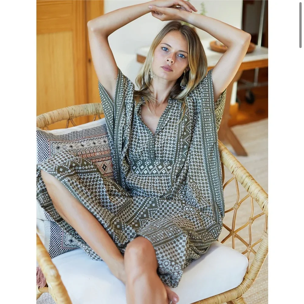 Emerson Fry Moss Organic Caftan OS - Picture 5 of 9